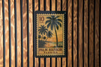 Palm Harbor Florida Metal Sign Featuring Retro Postage Stamp Design with Coastal Town Scene and Vintage Travel Theme — photo 1