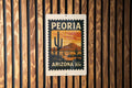 Peoria Arizona Postage Stamp Metal Sign – Vintage-Inspired City Landmark Wall Decor — photo 1