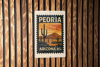 Peoria Arizona Postage Stamp Metal Sign – Vintage-Inspired City Landmark Wall Decor — photo 1