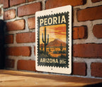 Peoria Arizona Postage Stamp Metal Sign – Vintage-Inspired City Landmark Wall Decor — photo 2