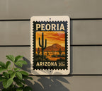 Peoria Arizona Postage Stamp Metal Sign – Vintage-Inspired City Landmark Wall Decor — photo 5