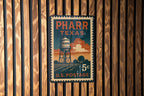Pharr Texas Metal Sign Featuring Retro Postage Stamp Design with City Skyline and Landmark Imagery — photo 3
