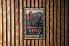 Reno Nevada Metal Sign – Vintage Postage Stamp Design Featuring City Landmarks and Scenic Views — photo 3