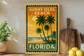 Sunny Isles Beach Florida Metal Sign – Retro Postage Stamp Design Featuring Coastal Scene and City Name Display — photo 1