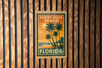 Sunny Isles Beach Florida Metal Sign – Retro Postage Stamp Design Featuring Coastal Scene and City Name Display — photo 2