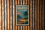 Valrico Florida Metal Sign – Retro Postage Stamp Design Featuring City Name and Vintage Travel Theme — photo 1