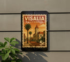 Visalia California Postage Stamp Design Metal Sign – Vintage-Inspired Visalia Wall Decor for Home or Office — photo 5