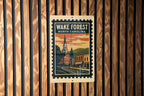 Wake Forest North Carolina Metal Sign – Retro Postage Stamp Design Featuring City Name and State Souvenir Decor — photo 3