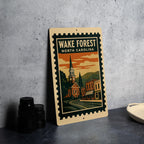 Wake Forest North Carolina Metal Sign – Retro Postage Stamp Design Featuring City Name and State Souvenir Decor — photo 4