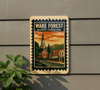 Wake Forest North Carolina Metal Sign – Retro Postage Stamp Design Featuring City Name and State Souvenir Decor — photo 5