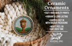 Acorn Landmark Ceramic Ornament Featuring Circular Moroccan Zellige Mosaic Medallion Design — photo 6