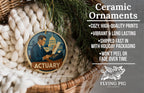 Actuary Landmark Ceramic Ornament – Vintage Circular Design Featuring Iconic Actuary Scene or View — photo 6