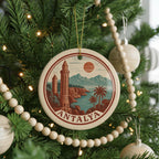 Antalya Türkiye Ceramic Ornament with Circular Patent Diagram Featuring Iconic Landmark and Scenic Antalya View — photo 4