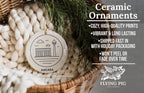 Ankara Türkiye Map Ornament – Circular Minimalist Design Featuring Iconic Ankara Landmark Ceramic Ornament — photo 6