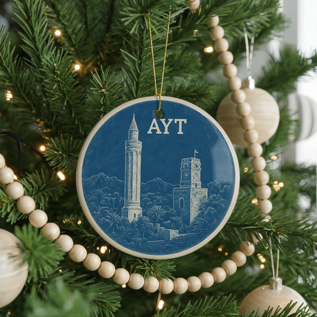 Antalya AYT Airport Ceramic Ornament Featuring Iconic Landmark View in Circular Design — photo 4
