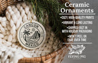 Cancun Mexico Ceramic Ornament – Circular Postal Seal Design Featuring Iconic Cancun Landmark and Coastal View — photo 6