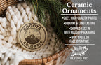 Bogotá Colombia Ceramic Ornament – Vintage Circular Newspaper Ad Design Featuring Iconic City Landmark Scene — photo 6