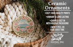 Cherry Blossom Ceramic Ornament with Floral Border and Iconic Landmark Scene – Spring Sakura Tree Decoration — photo 6