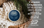 Chrysanthemum Botanical Landmark Ceramic Ornament – Circular Floral Study Design Keepsake Decoration — photo 6