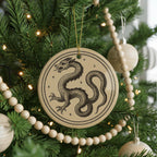 Draco Star Constellation Ceramic Ornament – 18th Century Celestial Atlas Engraving Design — photo 4