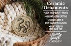 Draco Star Constellation Ceramic Ornament – 18th Century Celestial Atlas Engraving Design — photo 6