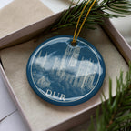 Durham City Skyline Ceramic Ornament – Iconic Landmark View of DUR – Durham Holiday Keepsake Decoration — photo 1