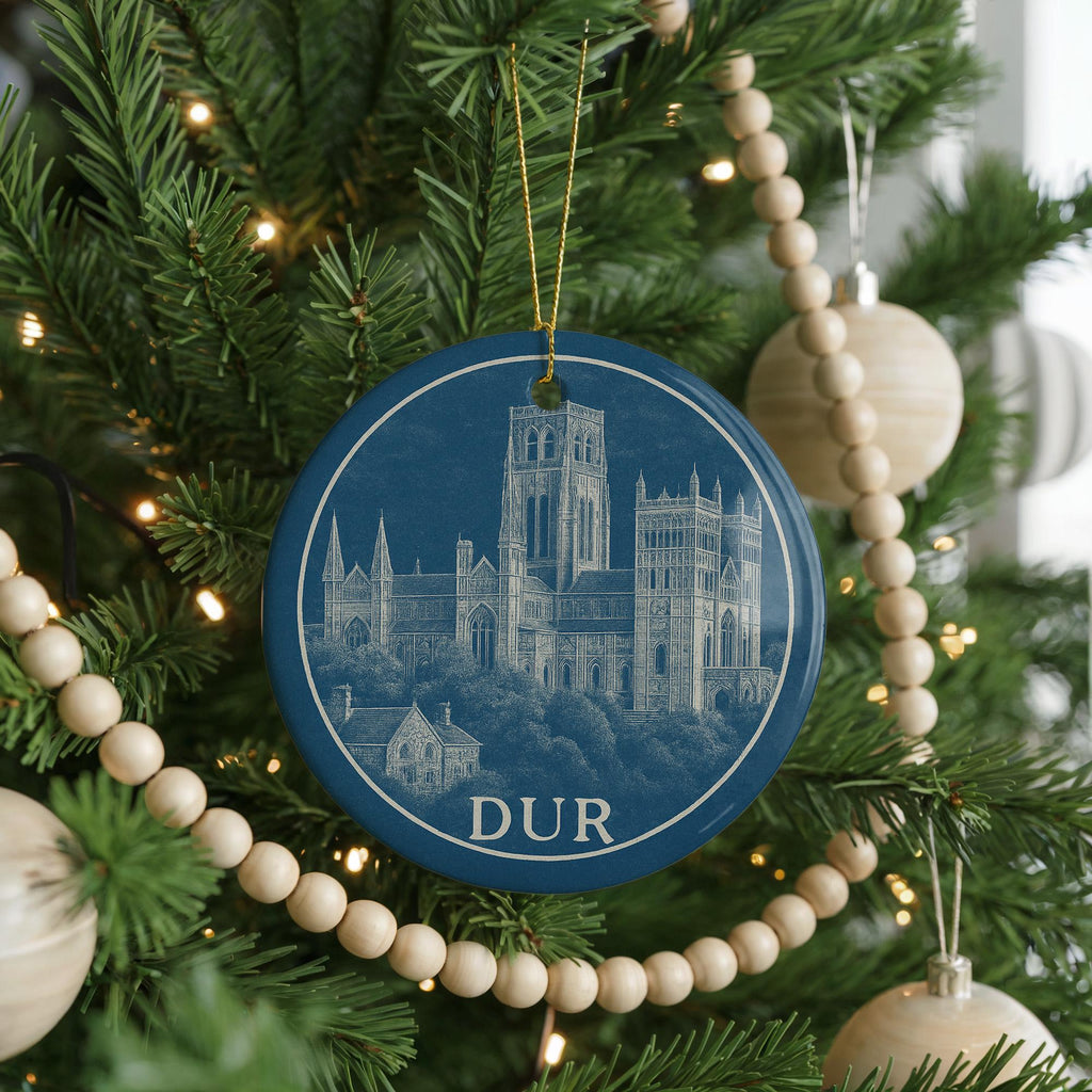 Durham City Skyline Ceramic Ornament – Iconic Landmark View of DUR – Durham Holiday Keepsake Decoration — photo 4