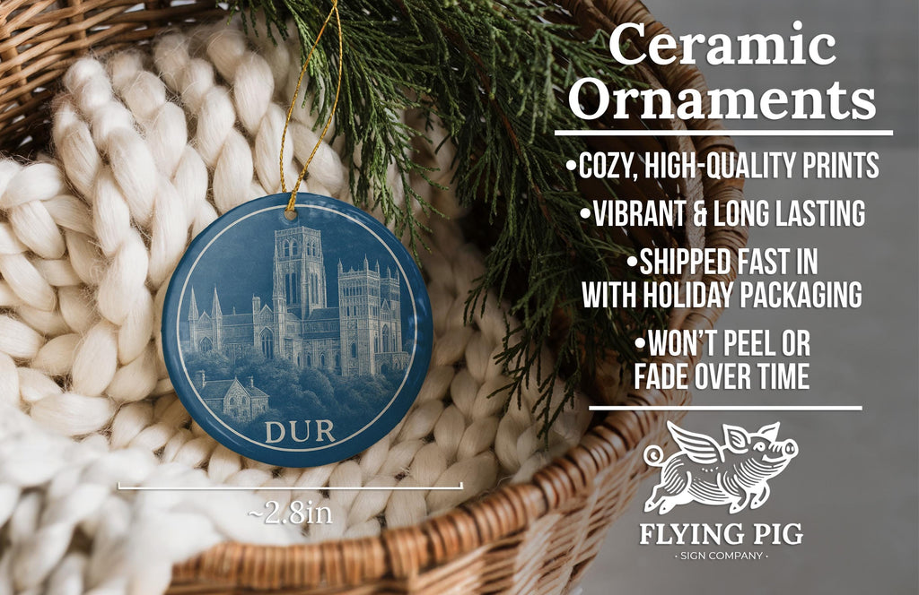Durham City Skyline Ceramic Ornament – Iconic Landmark View of DUR – Durham Holiday Keepsake Decoration — photo 6
