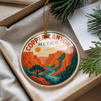 Copper Canyon Mexico Ceramic Ornament – Iconic Scenic View with Mountains and Canyon Landscape — photo 3