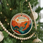 Copper Canyon Mexico Ceramic Ornament – Iconic Scenic View with Mountains and Canyon Landscape — photo 4