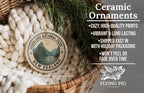 Fiordland National Park New Zealand Ceramic Ornament – Circular Passport Stamp Collage with Iconic Scenic Landmark — photo 6