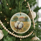 Cotton Boll Landmark Ceramic Ornament – Iconic Southern Cotton Field Scene Keepsake Decoration — photo 4