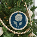 Dahlia Landmark Ceramic Ornament – Circular Botanical Study Featuring Iconic Dahlia View — photo 4