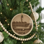 DCA Airport Facade and Aircraft View Ceramic Ornament – Washington DC Landmark Christmas Decoration — photo 4