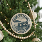 Dubrovnik Channel Croatia Ceramic Ornament – Coastal Silhouette with Iconic Landmark and Scenic Seaside View — photo 4