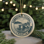 Dubrovnik Channel Croatia Ceramic Ornament – Coastal Silhouette with Iconic Landmark and Scenic Seaside View — photo 5