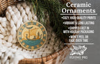 Egyptian Sky Barque Ceramic Ornament – Zodiac Motif with Flowing Borders and Iconic Ancient Landmark Design — photo 6