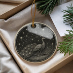 Pavo Star Constellation Ceramic Ornament Featuring Celestial Pattern and Iconic Astronomical Landmarks — photo 1
