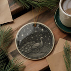 Pavo Star Constellation Ceramic Ornament Featuring Celestial Pattern and Iconic Astronomical Landmarks — photo 3