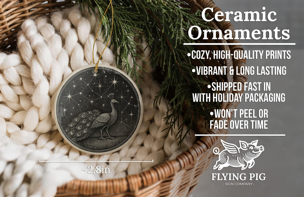 Pavo Star Constellation Ceramic Ornament Featuring Celestial Pattern and Iconic Astronomical Landmarks — photo 6