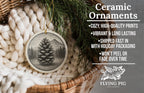 Pinecone Landmark Ceramic Ornament – Circular Pinecone Design Featuring Iconic Scenic View — photo 6