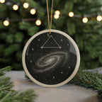 Triangulum Star Map Ornament – Celestial Constellation with Iconic Triangulum_2 Landmark – Ceramic Holiday Decoration — photo 5
