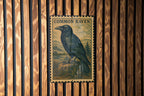 Common Raven Vintage Stamp Style Metal Sign, Raven Bird Wall Decor, Gothic Nature Wildlife Sign, Rustic Cabin Lodge Plaque — photo 3