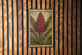 Ginger Flower Vintage Stamp Style Metal Sign, Botanical Garden Decor, Tropical Floral Wall Plaque, Nature Lover Gift — photo 1