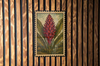 Ginger Flower Vintage Stamp Style Metal Sign, Botanical Garden Decor, Tropical Floral Wall Plaque, Nature Lover Gift — photo 1