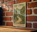 Forest Heritage National Scenic Byway North Carolina Vintage Stamp Style Metal Sign Travel Souvenir Road Trip Decor — photo 1