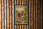 Vintage Stamp Style Basset Hound Tricolor Metal Sign, Basset Hound Dog Decor, Pet Lover Gift, Dog Wall Sign — photo 3