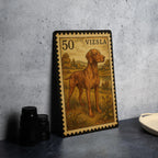 Vizsla Dog Vintage Stamp Style Metal Sign, Hungarian Vizsla Wall Decor, Hunting Dog Gift, Rustic Home Bar Garage Sign — photo 4