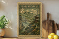 Shikoku Japan Vintage Stamp Style Metal Sign, Shikoku Island Travel Souvenir Decor, Japanese Map Landmark Wall Plaque — photo 1