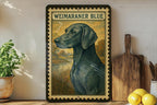 Weimaraner Dog Vintage Stamp Style Metal Sign, Weimaraner Breed Decor, Dog Lover Gift, Pet Memorial Plaque, Kennel Sign — photo 1